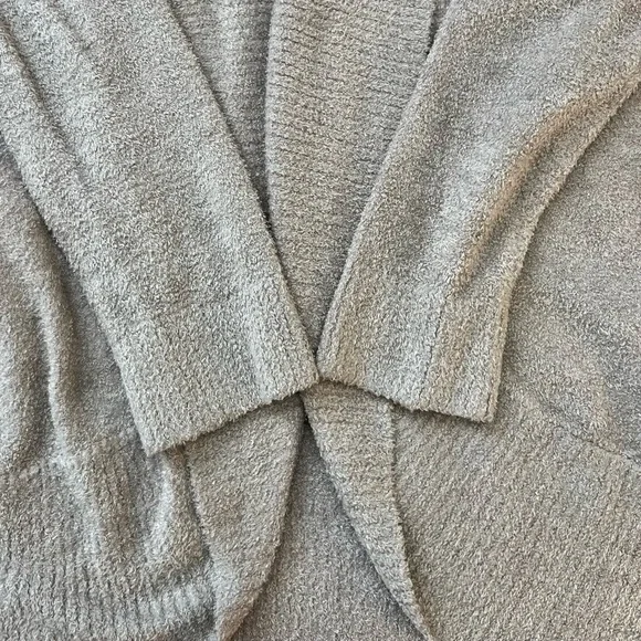 Barefoot Dreams CozyChic Lite Women’s Circle Cardi Sweater Dove Gray Size L - Picture 14 of 16